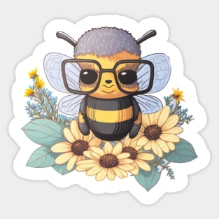 Water Colour Bee Sticker